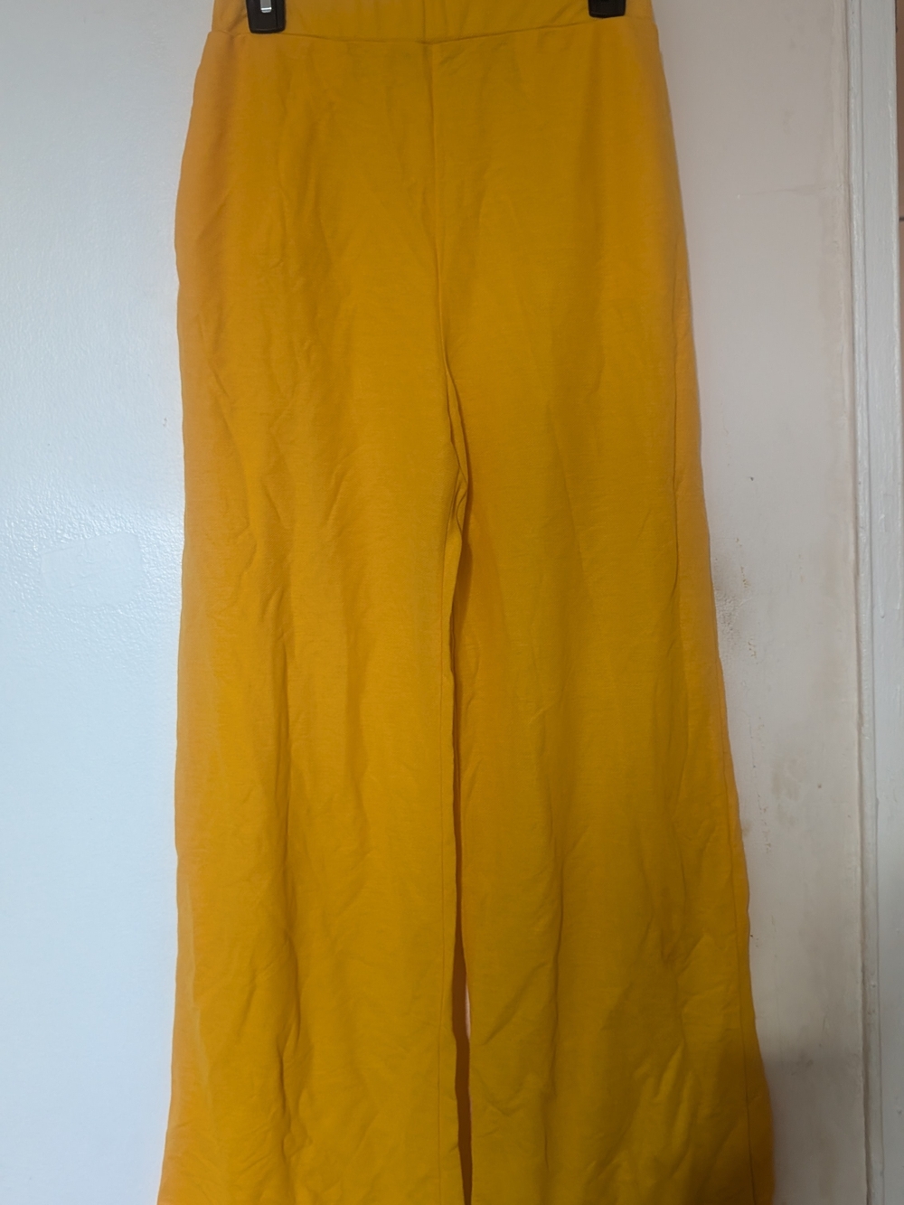 Zara Mustard Yellow Straight Leg Pants
